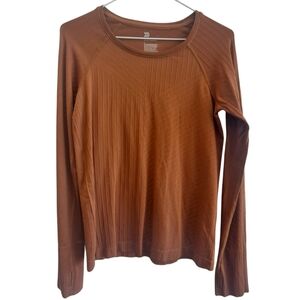 All In Motion Women's Brown & Gray Long Sleeve Top Bundle Size Small